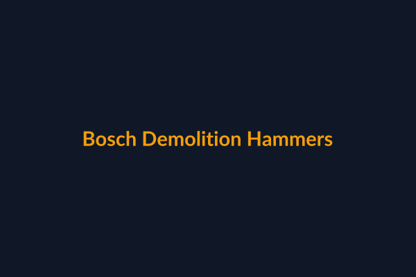 Bosch Demolition Hammers available at Raguveer Electric Talala